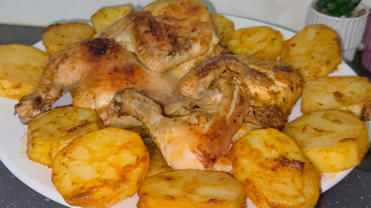 دجاج مشرمل  ومحمر فالفران بطريقة ساهلة ولذيذة😍 طري  و بمذاق لا يقاوم👍#الدجاج_مشرمل