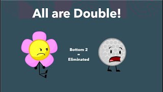 BFDI, BFDIA, IDFB, BFB, and TPOT, but all eliminations are double eliminations