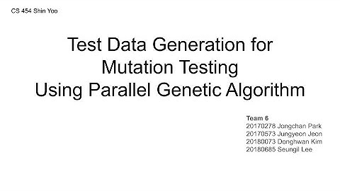 Test Data Generation for Mutation Testing Using Parallel Genetic Algorithm