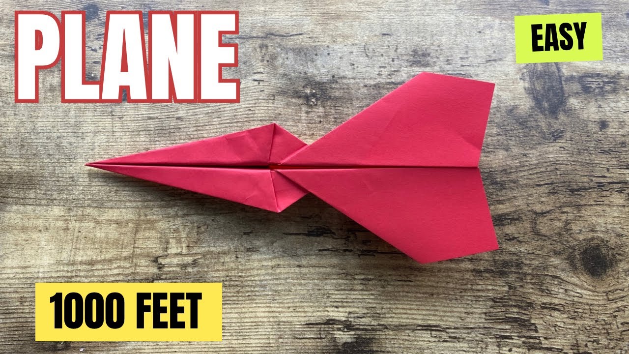 ORIGAMI COOL AIRPLANE 1000 FEET EASY TUTORIAL CRAFTING | HOW TO MAKE ...