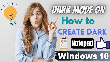 How to create dark mode notepad on windows 10 ( 2025 ) | Change Notepad Color windows 10