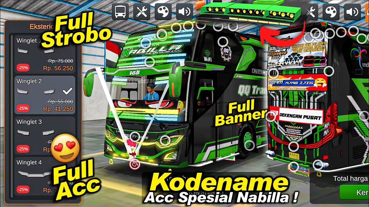 Gokil 99% Mirip Aslinya😱 Kodename Acc JB3 QQ Trans Nabilla❗BUSSID V4.3.4