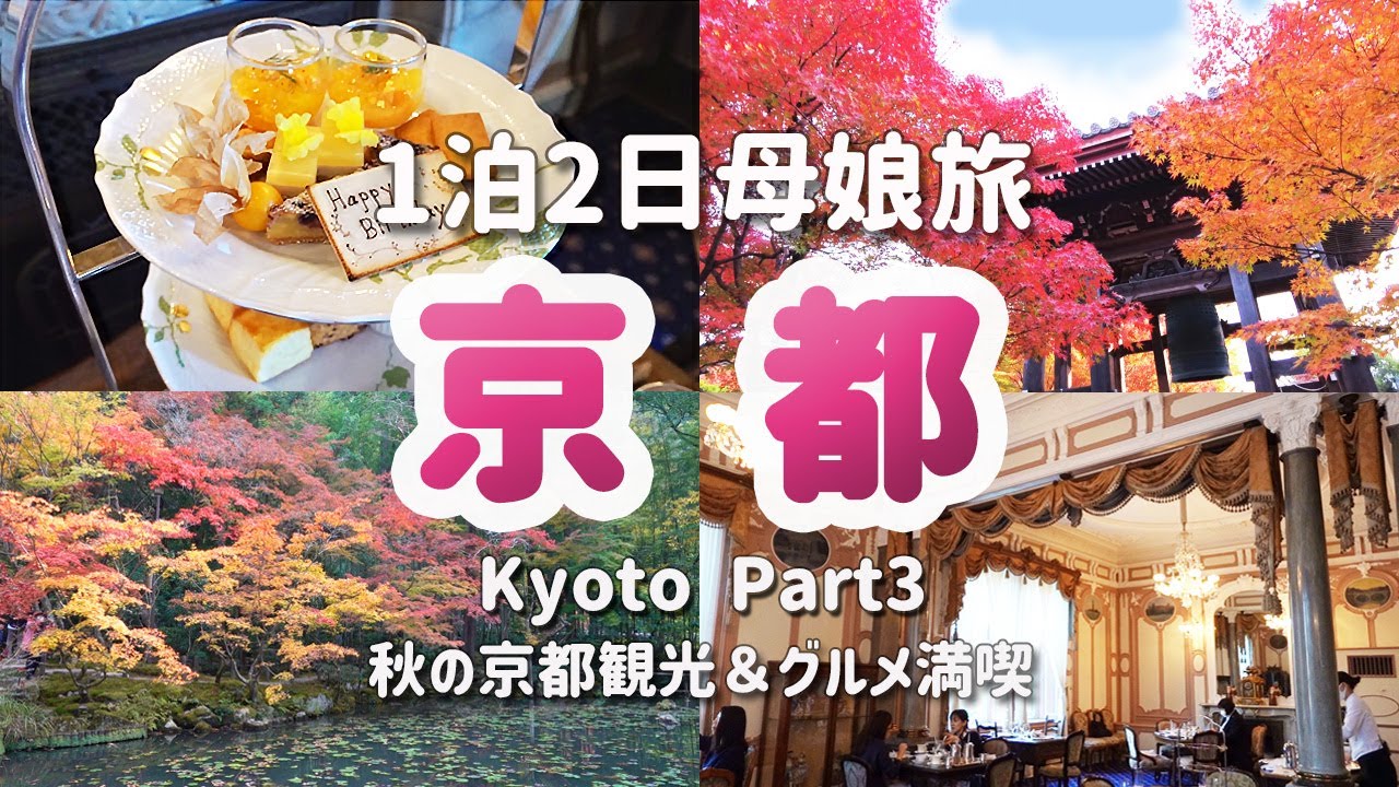 1泊2日母娘旅/京都③】紅葉の京都観光＆グルメ満喫！紅葉名所・穴場めぐりと長楽館アフタヌーンティー/永観堂/天授庵/智積院/養源院/Kyoto  Japan - YouTube