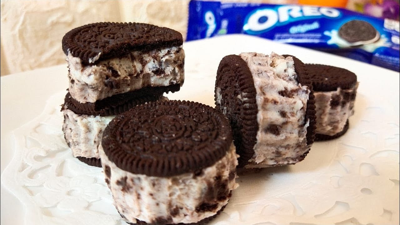 Cuma 3 BAHAN bikin ES KRIM OREO, mudah banget!! Oreo Ice ...