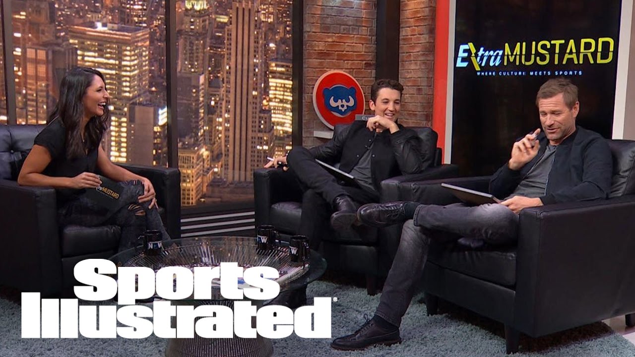 Miles Teller & Aaron Eckhart Quizzed On Their Favorite Teams | Extra ...