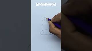 Simple and easy line art drawing of kissing couple | Pencil sketch Tutorials | Art Videos
