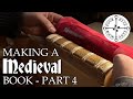 Making a medieval book by hand  part 4  paring and applying leather