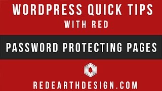 WordPress Quick Tips: Password protecting pages