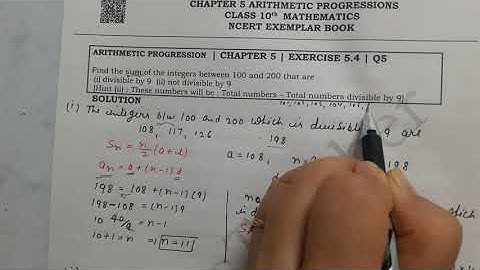 NCERT Exemplar Ex 5.4 (Q5) Arithmetic Progressions Class 10 maths