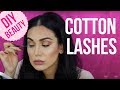 DIY: Cotton Lash Extensions Hack? | تطويل الرموش بواسطة القطن؟