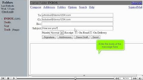 Writing an email message in SquirrelMail by VodaHost web hosting