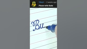 Buda - Beautiful name in Cursive writing | Cursive writing for beginners | #shorts