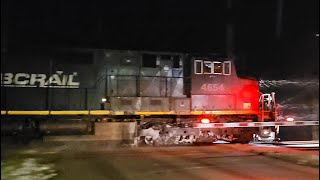 (BC Rail Leader!!) CN 434 - BCOL 4654 & 2306 In Lynden Ontario