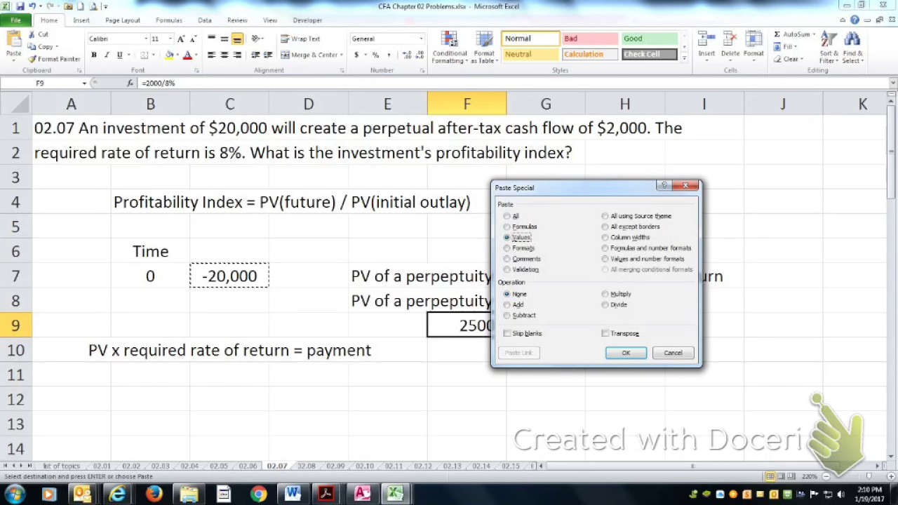 CFA Chapter 2 Problem 7 - YouTube