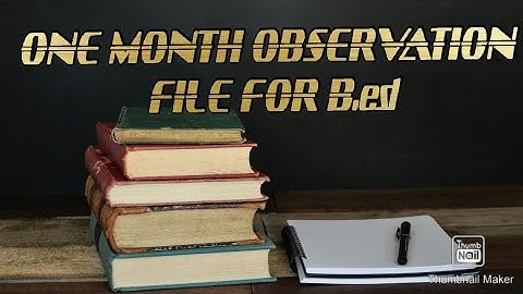 Report on management  structure  on various School record . One month observation  file. Part -1