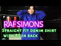 ビッグデニムシャツと全然違います。RAF SIMONS / Straight fit denim shirt with RS in back