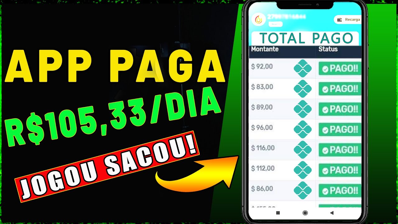 [URGENTE] GANHE R$105/DIA (MELHOR APLICATIVO PARA GANHAR DINHEIRO NA INTERNET)