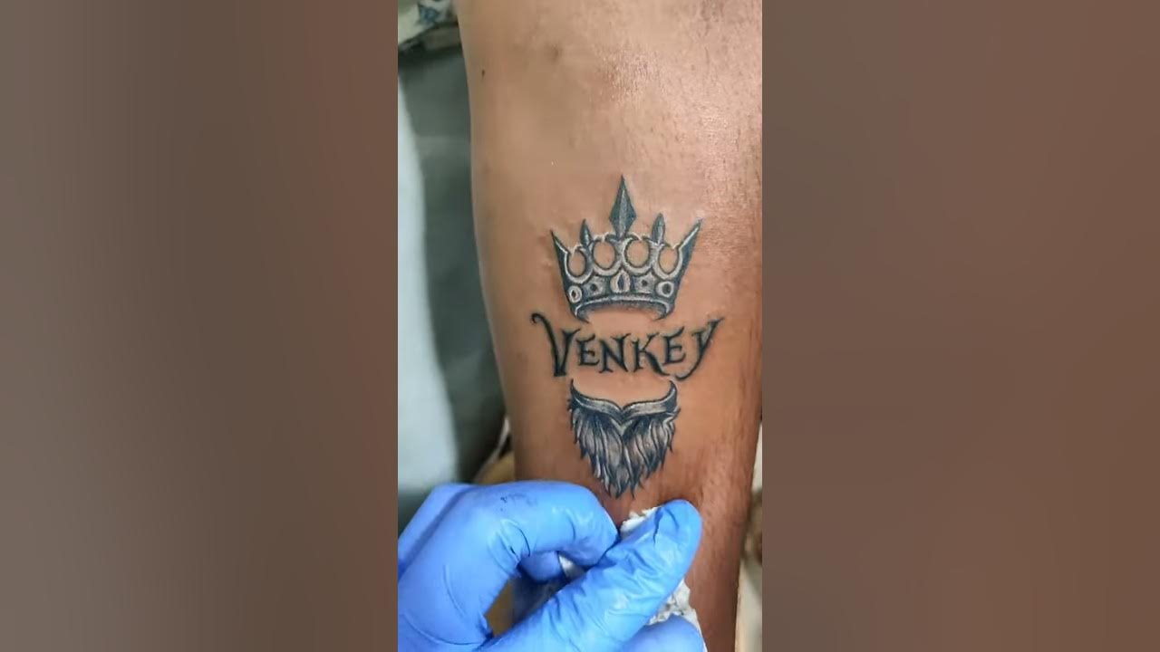 Venky name with beard tattoo - YouTube