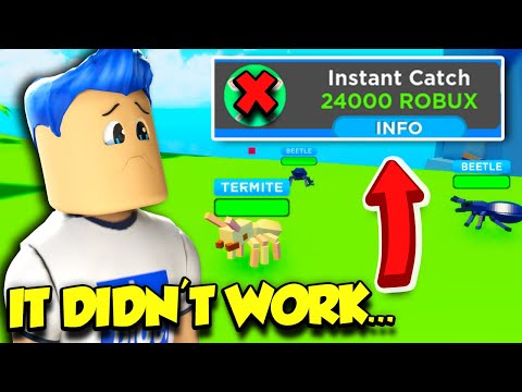 Buying The 24 000 Robux Instant Catch Gamepass In Bug Catching Simulator It Broke Roblox Youtube - bug catching simulator roblox