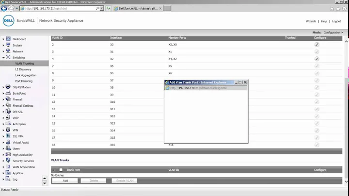 UTM - How to Configure VLAN Trunks for extending networks to PortShield groups on SonicOS 6.2 and ab