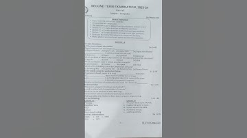 Saraswati Vidya Mandir class 7 final exam question paper (computer)