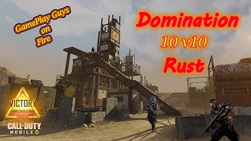 Solo killing 10v10 Domination Rust Call of Duty Mobile | GamePlay Guys