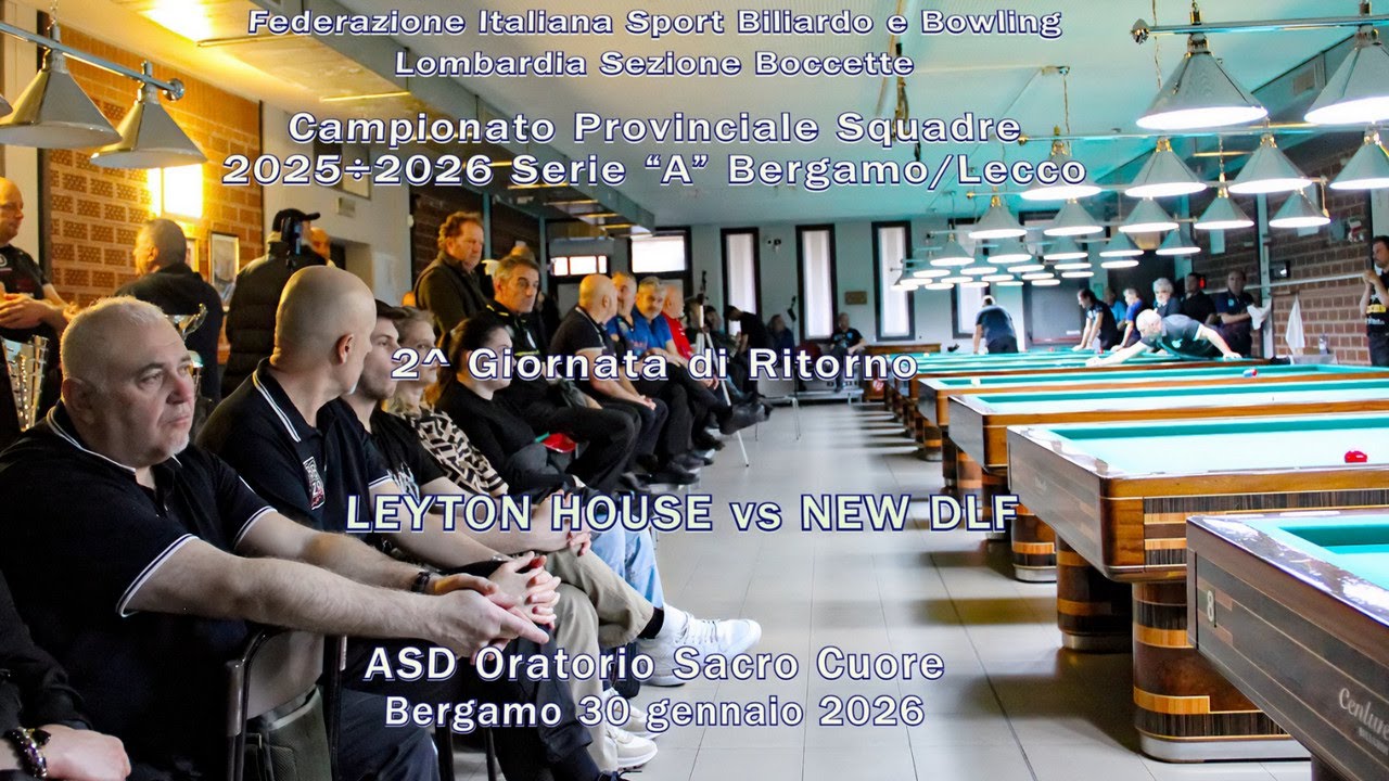 New Boccette Bagnara - Campionato Provinciale Squadre 2025÷26 Serie "A" Bergamo/Lecco 30 01 26