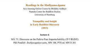 Bhikkhu Anālayo | Readings in the Madhyama-āgama | MĀ 75 | 2013