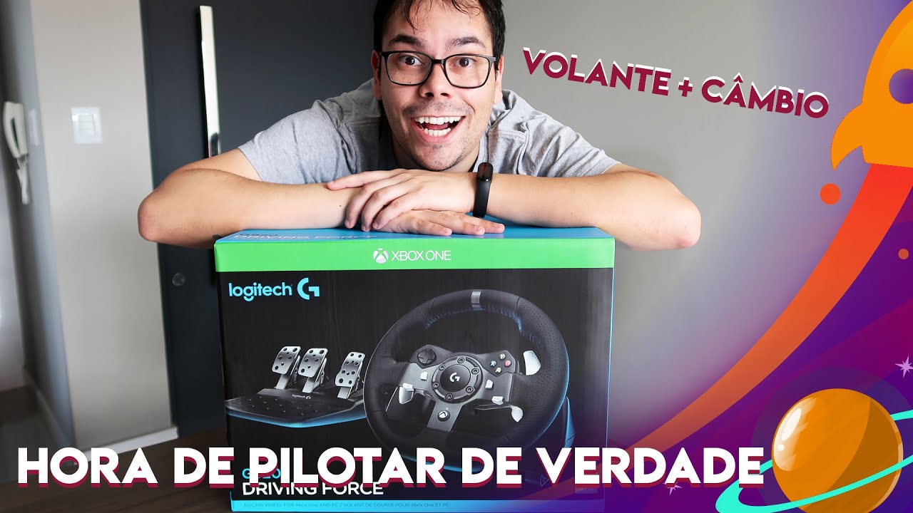 Volante Logitech G920 + Câmbio Driving Force Shifter P/ Xbox