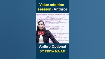 Value Addition Session (Anthropology  Class) |Priya Ma