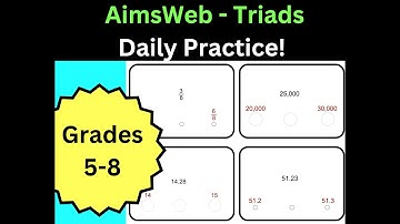 Middle School AimsWeb Triads and Mental Computation Fluency