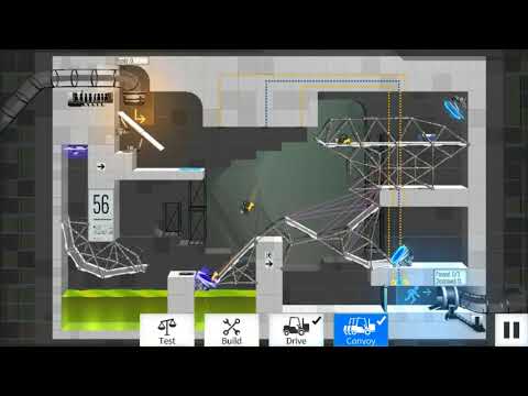 Bridge Constructor Portal Level 56 Walkthrough