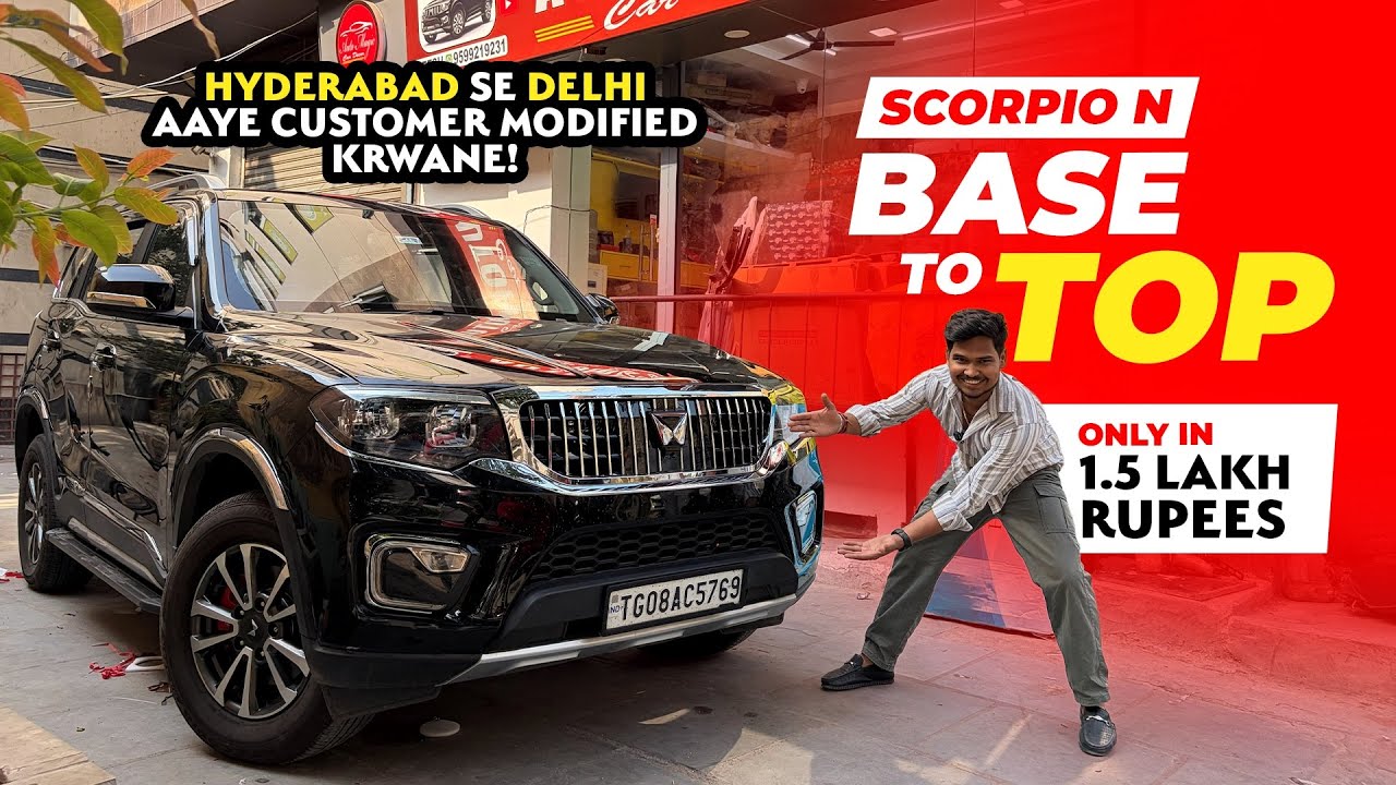 Mahindra SCORPIO N Base To Top Modification 🔥 Hyderabad To Delhi Full Build With Prices!