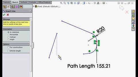 13 SOLIDWORKS Tutorials:  Path Length Dimension