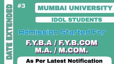 THIRD ROUND | IDOL ADMISSION FOR JANUARY SESSION | MUMBAI UNIVERSITY | ASHISH SIR