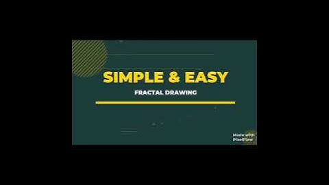 Simple and Easy fractal drawing (stop motion)