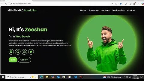 RESPONSIVE Portfolio Website Using HTML CSS & JavaScript