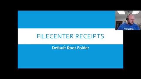 FileCenter Receipts Setup - Setting Up the Default Root Folder