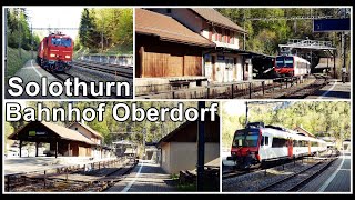 Beautiful little swiss train station / Idyllischer Bahnhof Oberdorf, Solothurn, Schweiz 2020