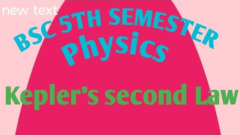 L-4Central Force Bsc 5th sem Physics  #bsc #BScphysics #Unit4 #centralforce #5semester