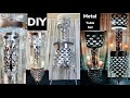 DIY Metal Appearance Glam Mirror Side Table & Lamp Made Using Laundry Baskets || Home Decor DIY 2020