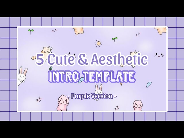 5 Cute Intro Templates Purple Version | free to use | no text #1 class=