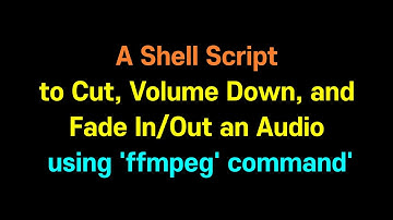 How to Cut, Volume Down, and Fade In/Out an Audio using 
