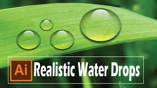 How to Create Realistic Water Drops । Adobe Illustrator । Graphics Design