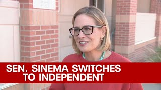 Kyrsten Sinema speaks after leaving Democratic Party, registering as independent