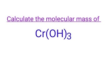 Cr(OH)3 mass number. cr(oh)3 molecular weight. #mydocumentary #molarmass #chemistryclass12 #cr(oh)3