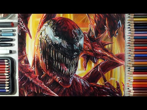 Venom Vs Carnage Drawing by bagott  DragoArt