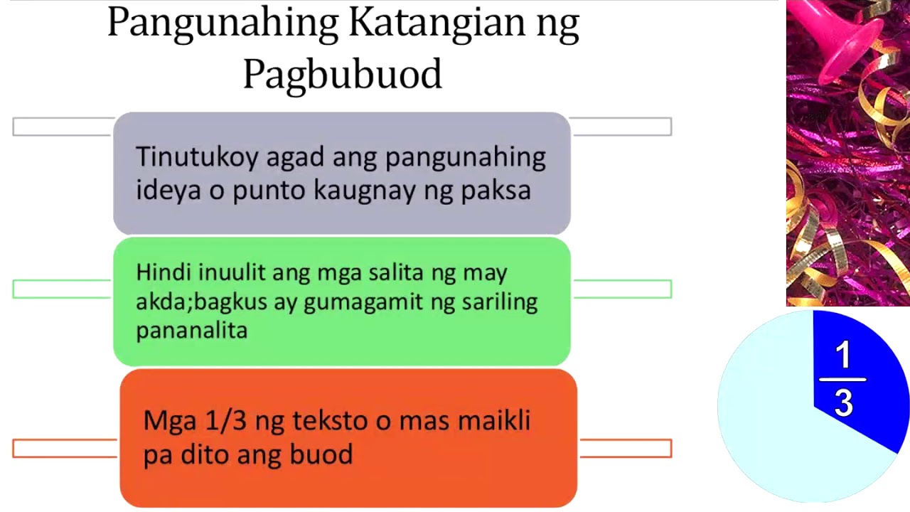 PAANO SUMULAT NG BUOD o SINOPSIS? - YouTube