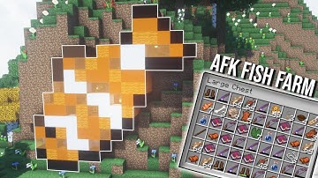 Minecraft: How to Build a AFK Fish Farm with Sorting System | Tutorial