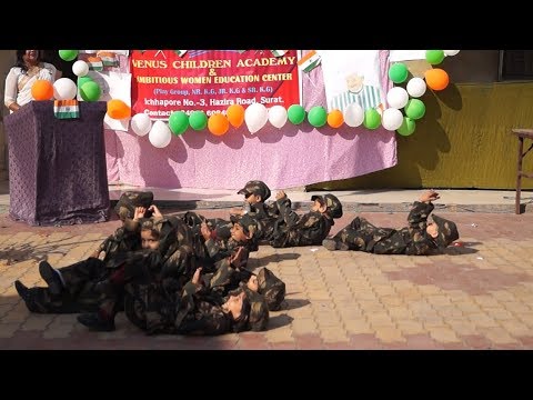 Sandese aate hai dance by lilltle kids in army dress